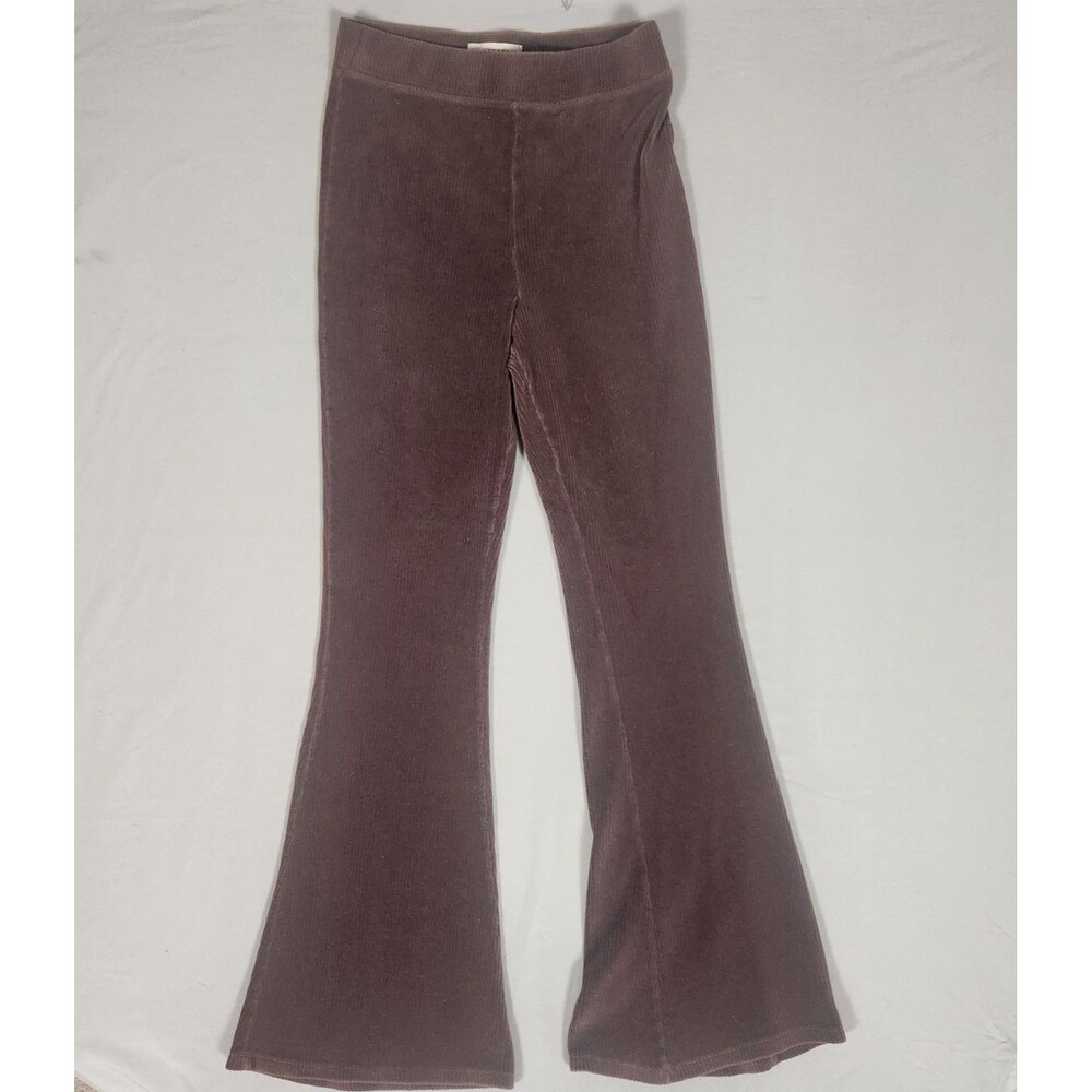 Aeropostale Womens L Brown Corduroy Flare Pants Y2K Stretch Pull On
